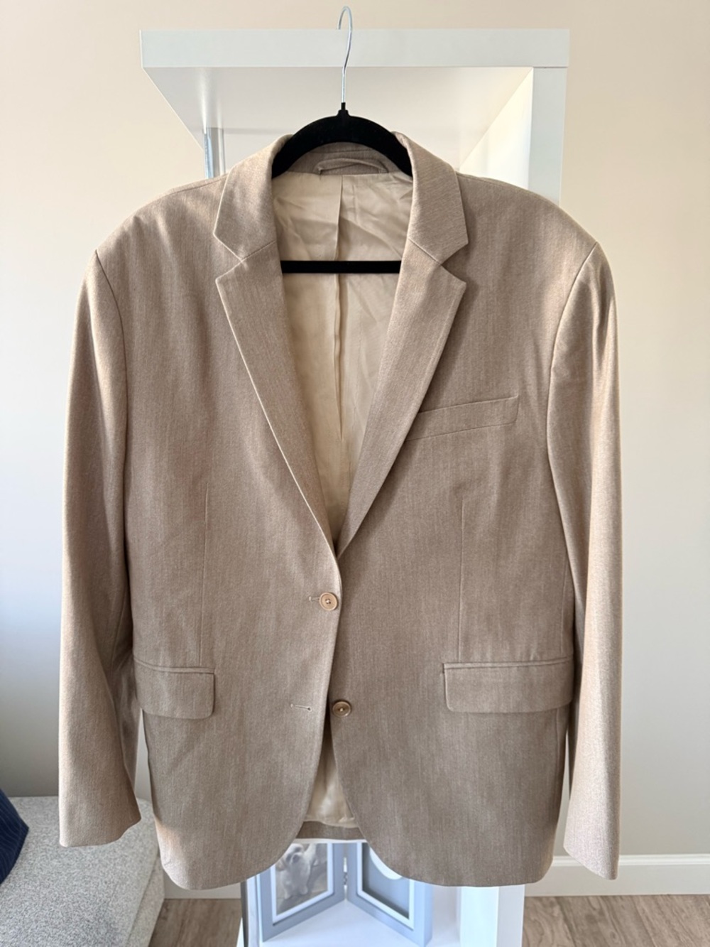 Djerf Avenue Beige/Tan Single-Breasted Blazer